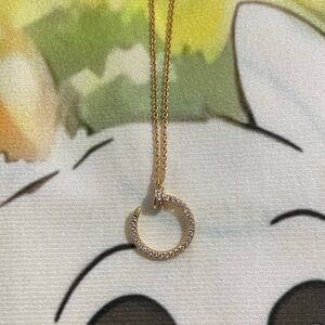 Cartier 18k Gold Diamond Hook Necklace